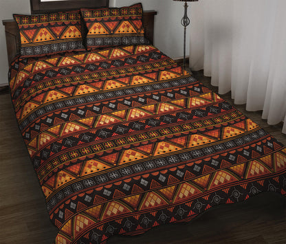 Native Tribal African Pattern Print Quilt Bed Set