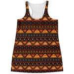 Native Tribal African Pattern Print Women's Racerback Tank Top