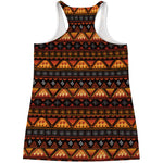 Native Tribal African Pattern Print Women's Racerback Tank Top