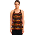 Native Tribal African Pattern Print Women's Racerback Tank Top