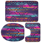 Native Tribal Aztec Pattern Print 3 Piece Bath Mat Set