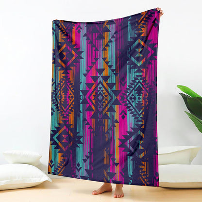 Native Tribal Aztec Pattern Print Blanket