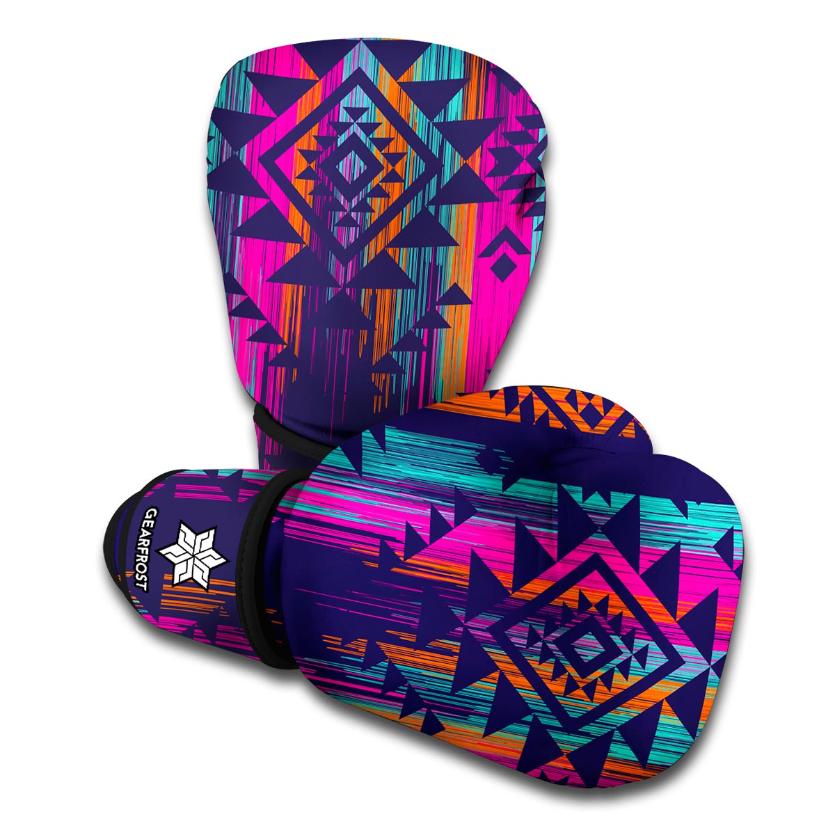 Native Tribal Aztec Pattern Print Boxing Gloves