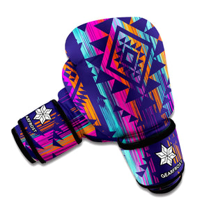 Native Tribal Aztec Pattern Print Boxing Gloves