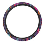 Native Tribal Aztec Pattern Print Car Steering Wheel Cover