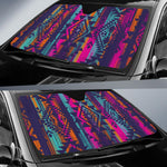 Native Tribal Aztec Pattern Print Car Sun Shade GearFrost
