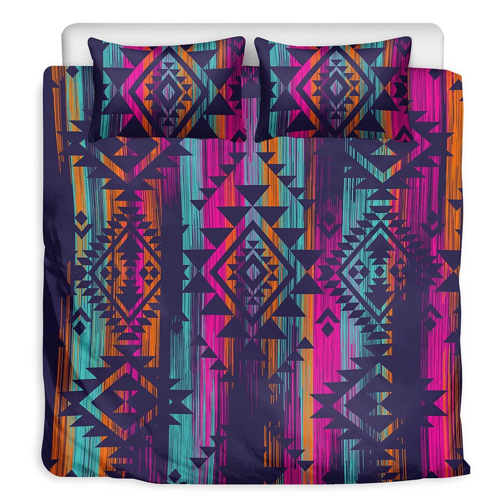 Native Tribal Aztec Pattern Print Duvet Cover Bedding Set