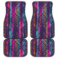 Native Tribal Aztec Pattern Print Front and Back Car Floor Mats