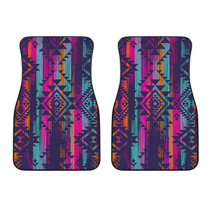 Native Tribal Aztec Pattern Print Front Car Floor Mats