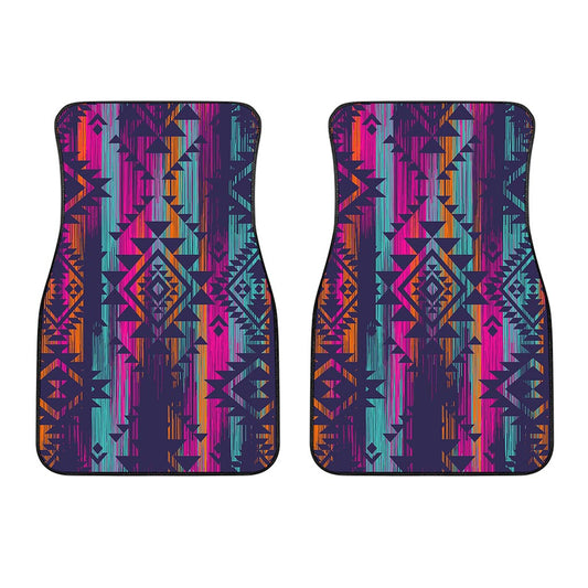 Native Tribal Aztec Pattern Print Front Car Floor Mats