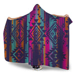 Native Tribal Aztec Pattern Print Hooded Blanket