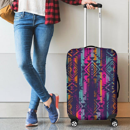 Native Tribal Aztec Pattern Print Luggage Cover GearFrost