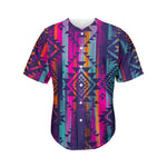 Native Tribal Aztec Pattern Print Men's Baseball Jersey