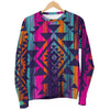 Native Tribal Aztec Pattern Print Men's Crewneck Sweatshirt GearFrost