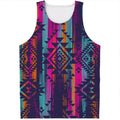 Native Tribal Aztec Pattern Print Men's Tank Top