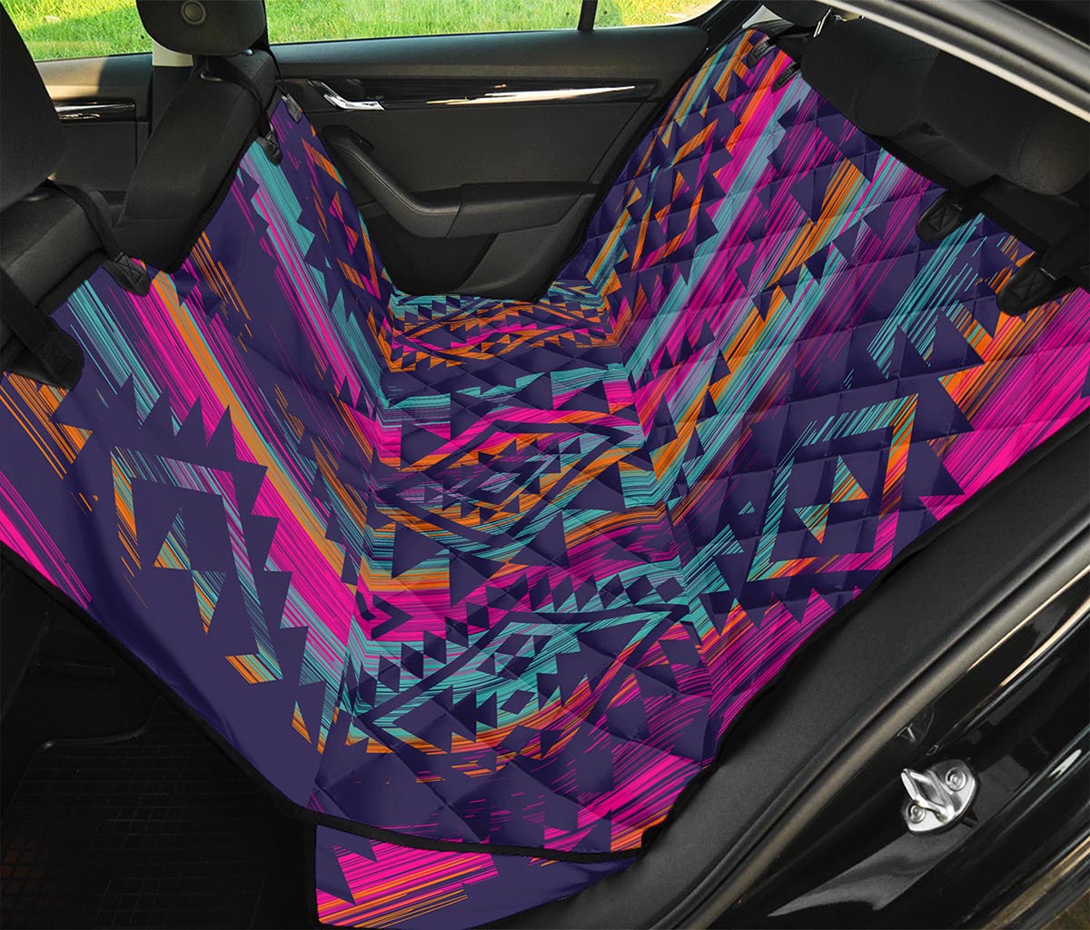Native Tribal Aztec Pattern Print Pet Car Back Seat Cover