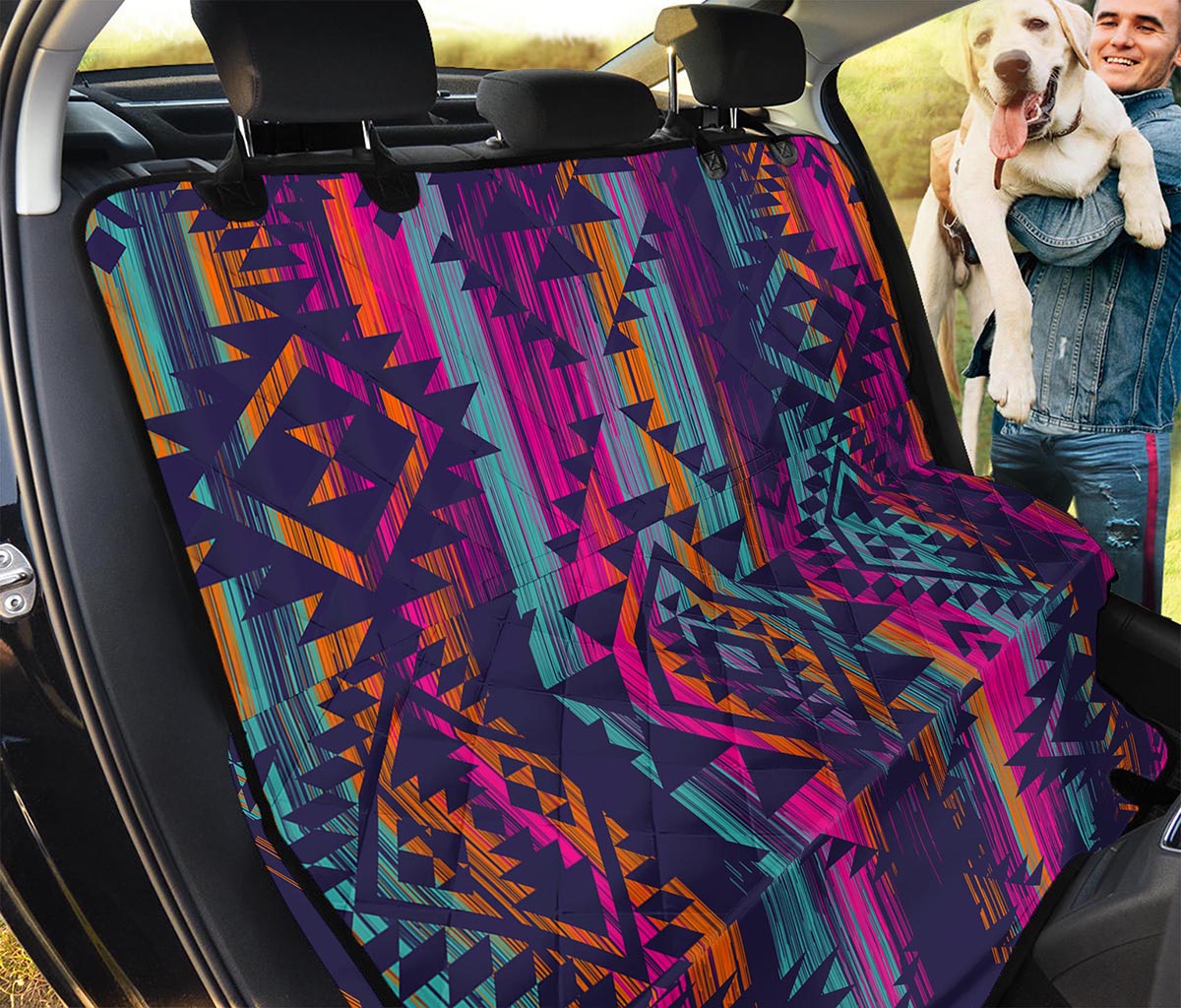Native Tribal Aztec Pattern Print Pet Car Back Seat Cover