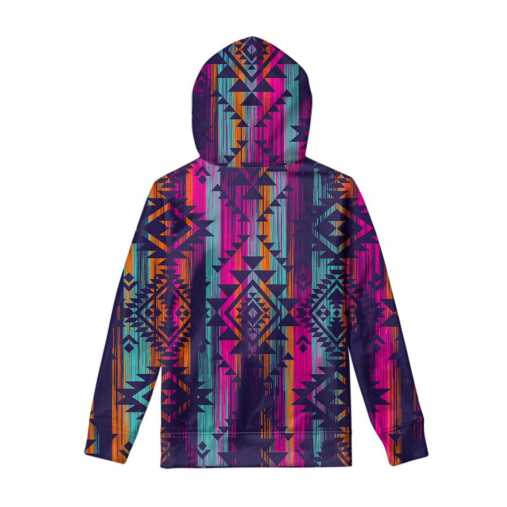 Native Tribal Aztec Pattern Print Pullover Hoodie