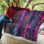 Native Tribal Aztec Pattern Print Quilt