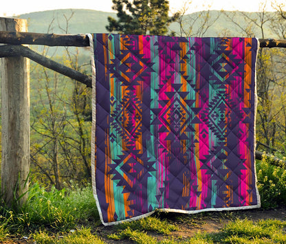 Native Tribal Aztec Pattern Print Quilt