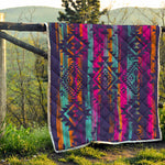 Native Tribal Aztec Pattern Print Quilt