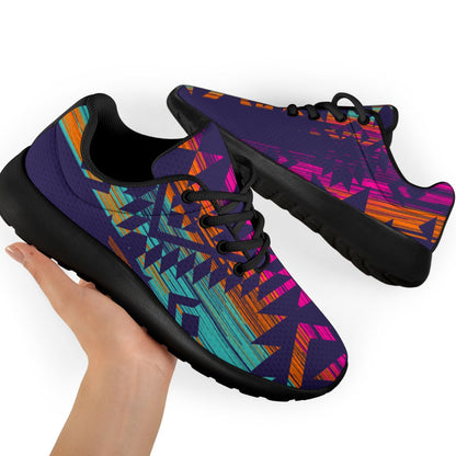 Native Tribal Aztec Pattern Print Sport Shoes GearFrost
