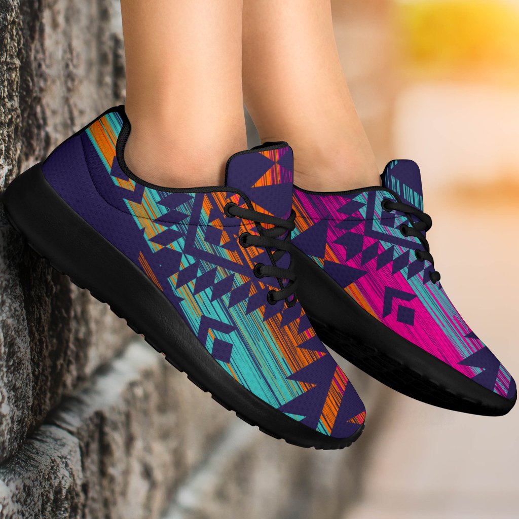 Native Tribal Aztec Pattern Print Sport Shoes GearFrost