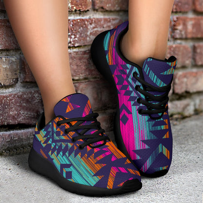 Native Tribal Aztec Pattern Print Sport Shoes GearFrost