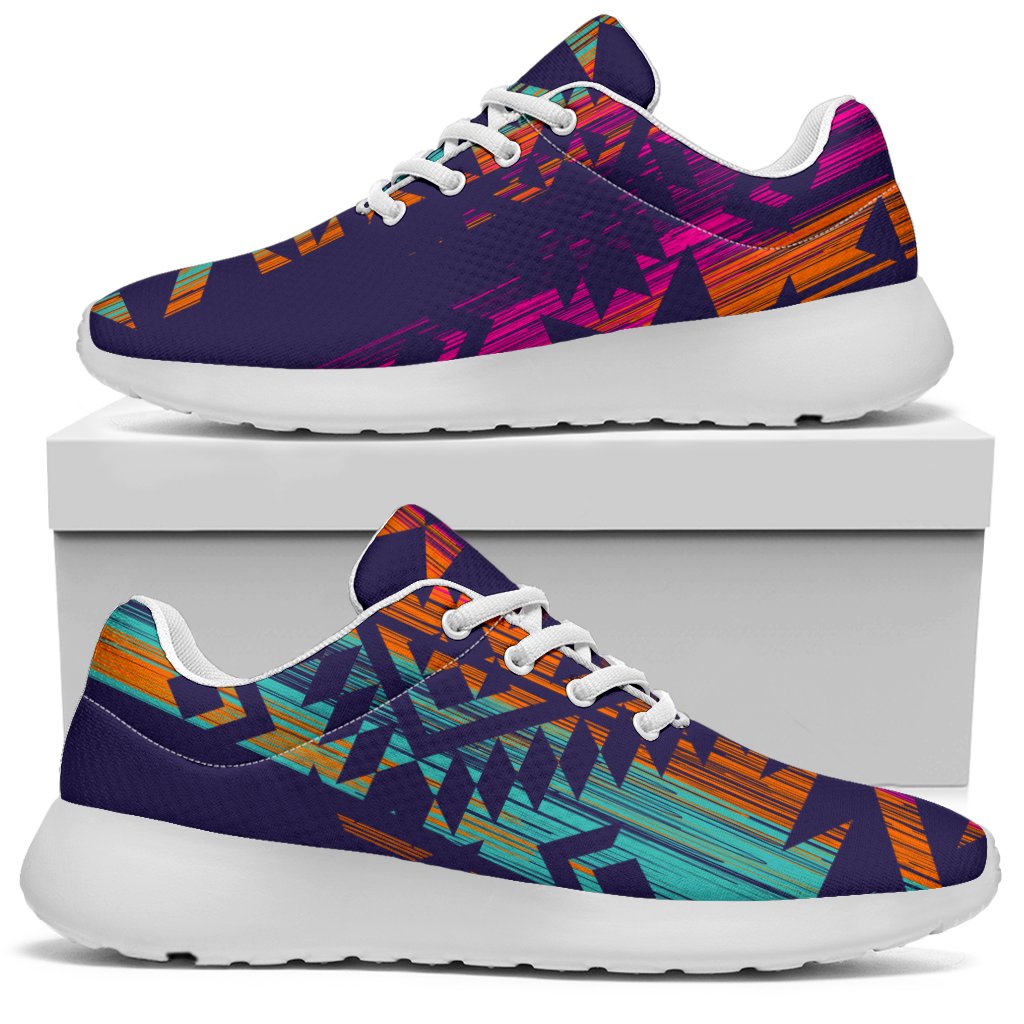 Native Tribal Aztec Pattern Print Sport Shoes GearFrost