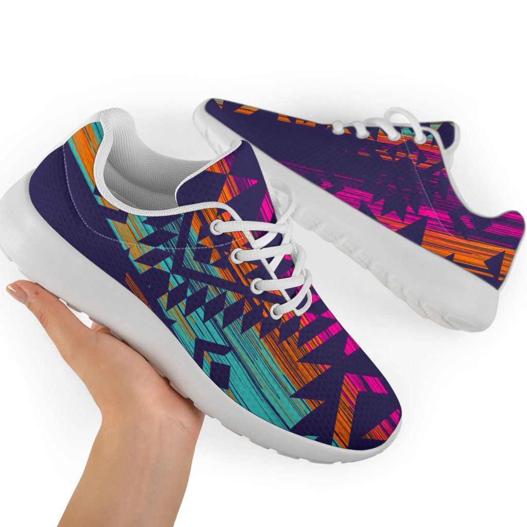 Native Tribal Aztec Pattern Print Sport Shoes GearFrost