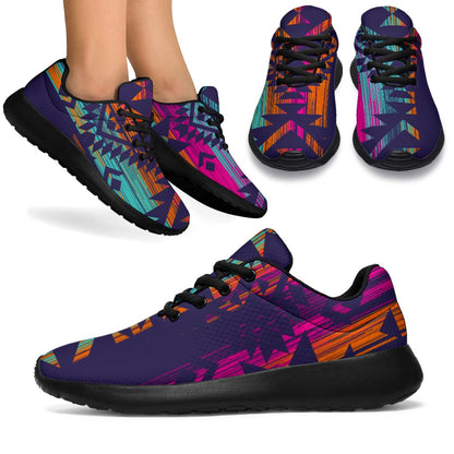 Native Tribal Aztec Pattern Print Sport Shoes GearFrost