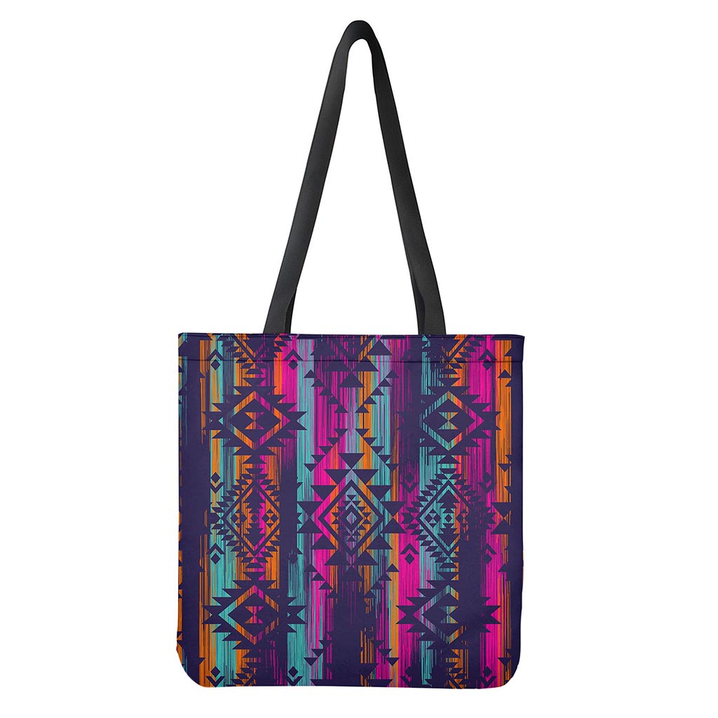 Native Tribal Aztec Pattern Print Tote Bag