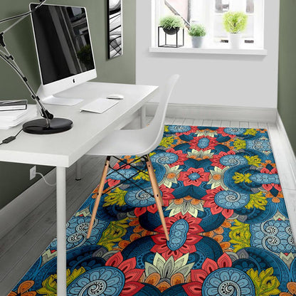Native Tribal Bohemian Pattern Print Area Rug GearFrost