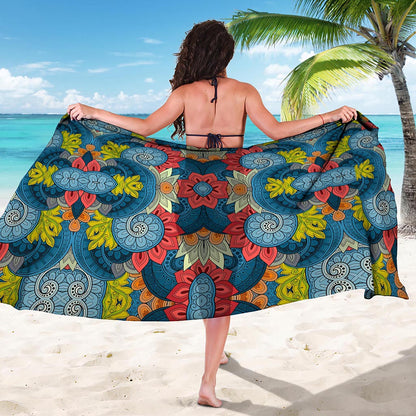 Native Tribal Bohemian Pattern Print Beach Sarong Wrap