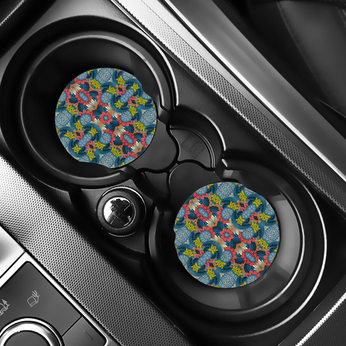 Native Tribal Bohemian Pattern Print Car Coasters