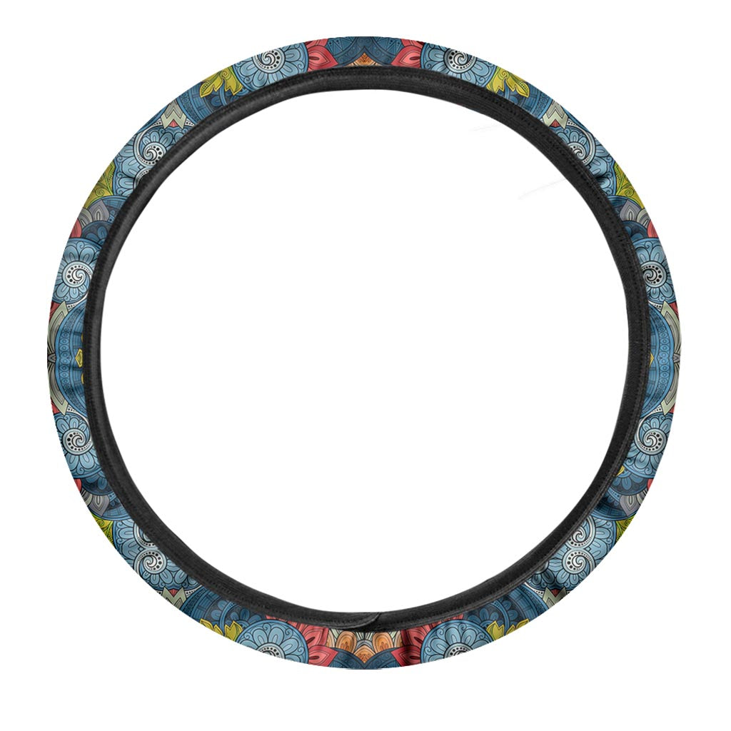 Native Tribal Bohemian Pattern Print Car Steering Wheel Cover