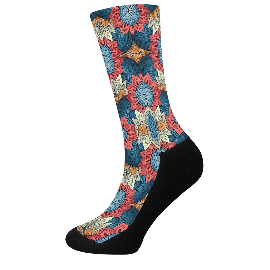 Native Tribal Bohemian Pattern Print Crew Socks