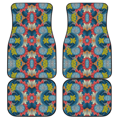 Native Tribal Bohemian Pattern Print Front and Back Car Floor Mats