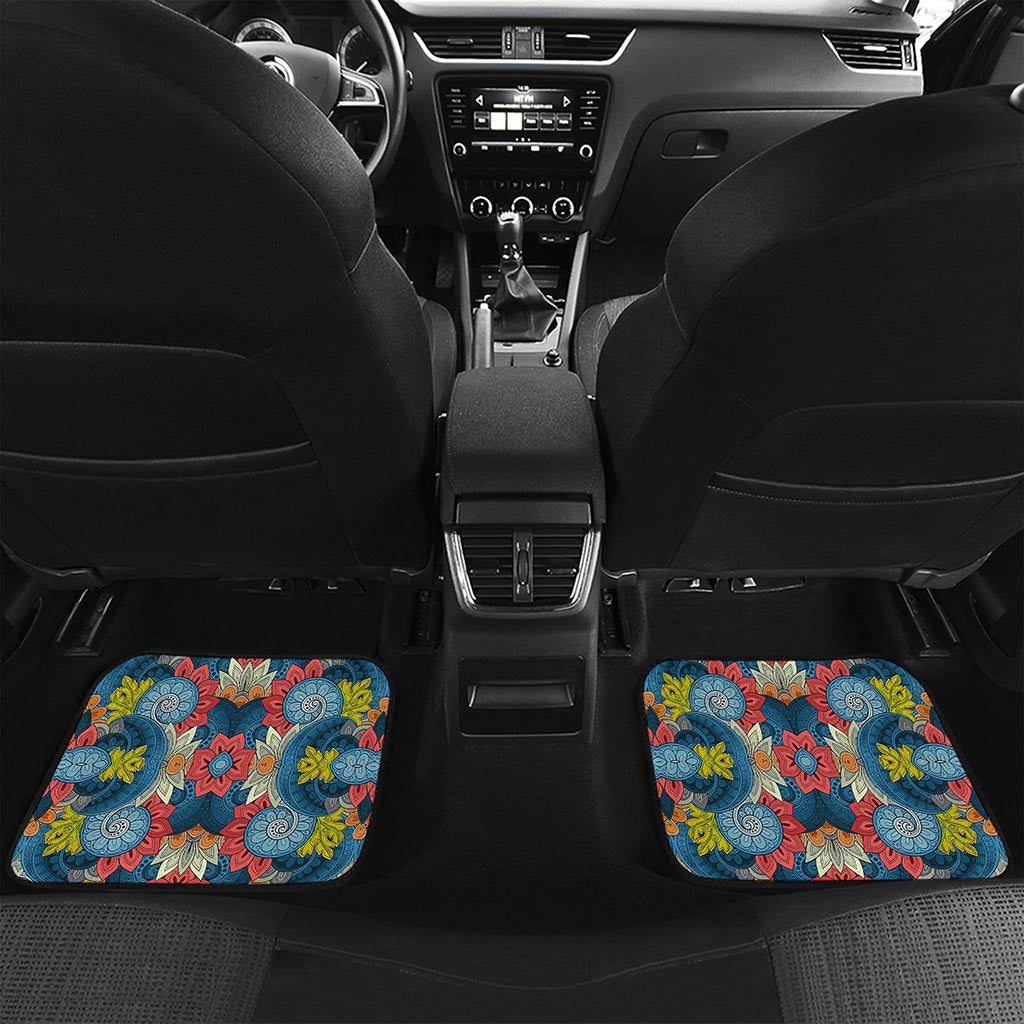 Native Tribal Bohemian Pattern Print Front and Back Car Floor Mats