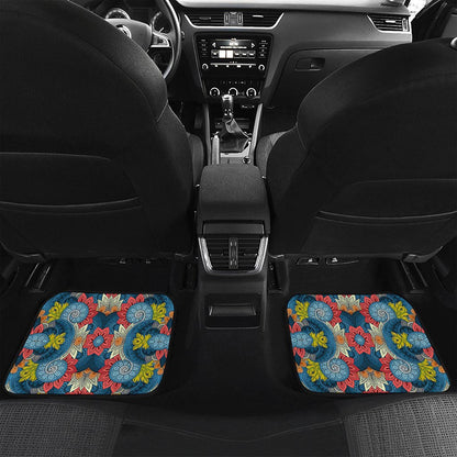 Native Tribal Bohemian Pattern Print Front and Back Car Floor Mats