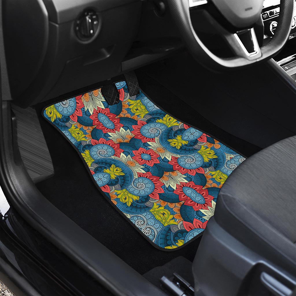 Native Tribal Bohemian Pattern Print Front and Back Car Floor Mats