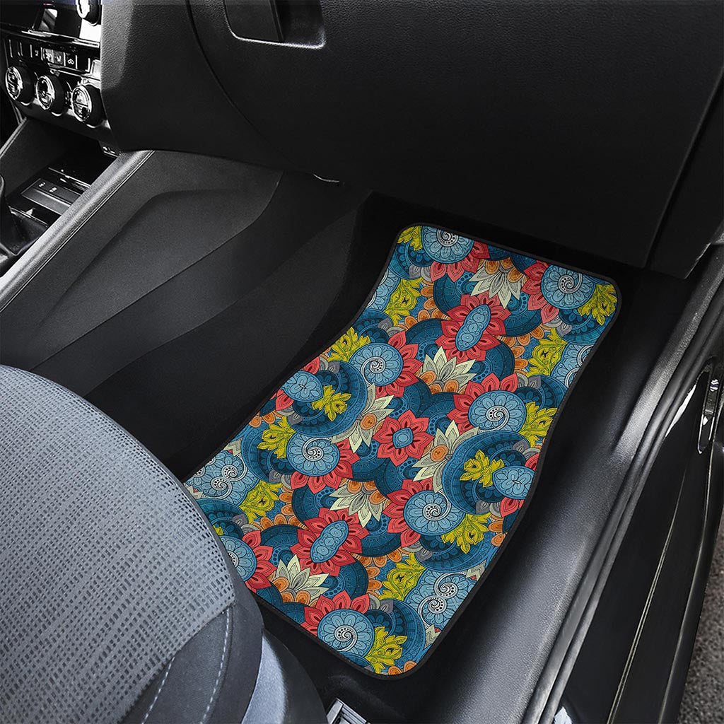 Native Tribal Bohemian Pattern Print Front and Back Car Floor Mats