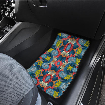 Native Tribal Bohemian Pattern Print Front and Back Car Floor Mats