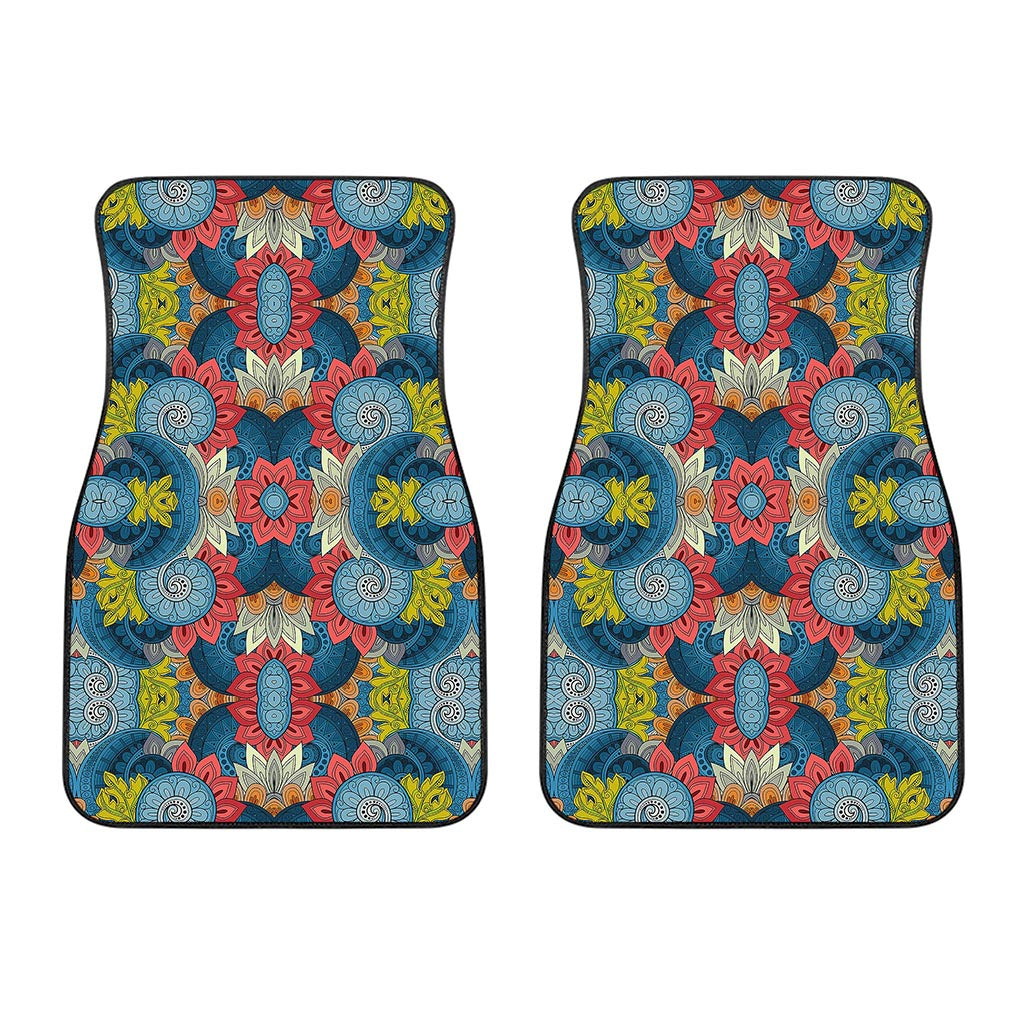 Native Tribal Bohemian Pattern Print Front Car Floor Mats