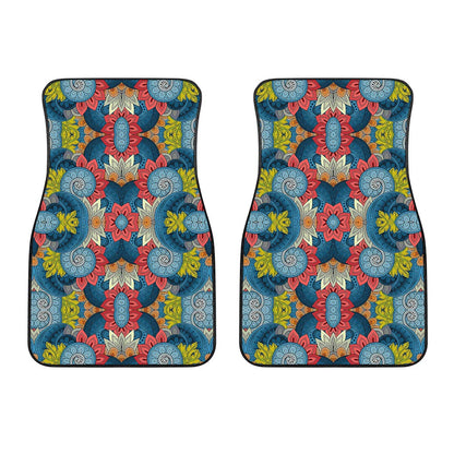 Native Tribal Bohemian Pattern Print Front Car Floor Mats