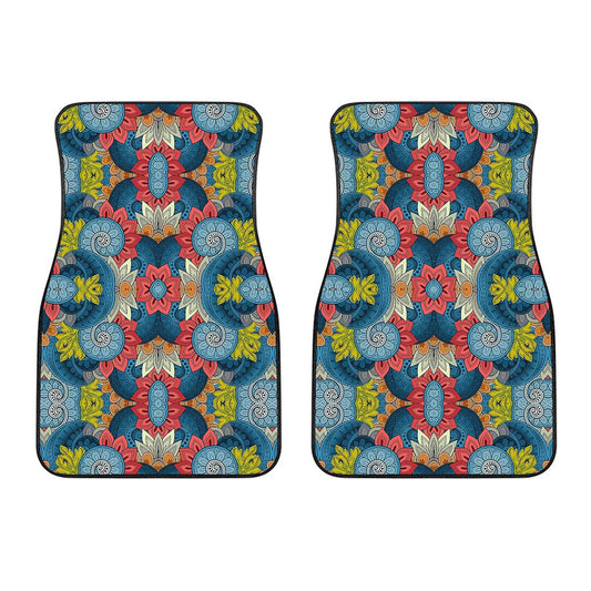 Native Tribal Bohemian Pattern Print Front Car Floor Mats