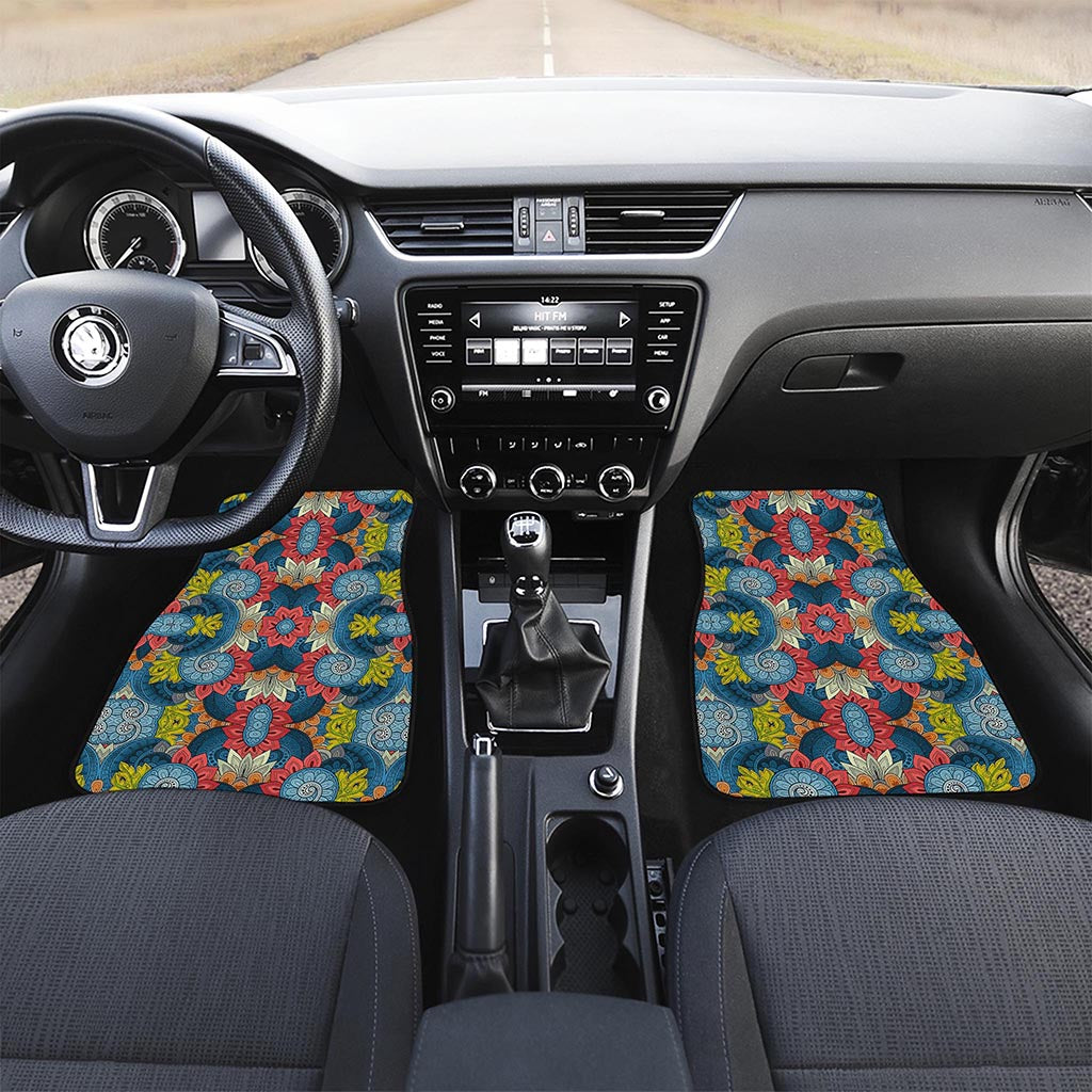 Native Tribal Bohemian Pattern Print Front Car Floor Mats