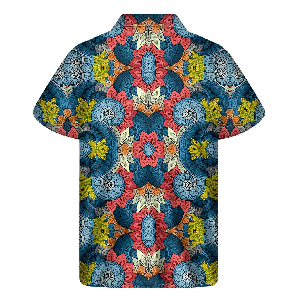 Native Tribal Bohemian Pattern Print Men's Short Sleeve Shirt