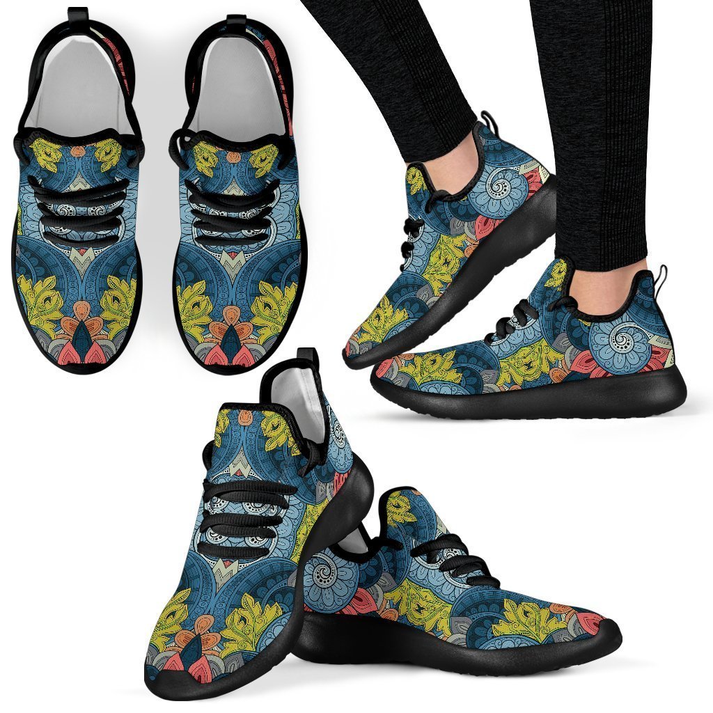 Native Tribal Bohemian Pattern Print Mesh Knit Shoes GearFrost