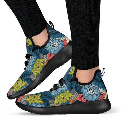 Native Tribal Bohemian Pattern Print Mesh Knit Shoes GearFrost